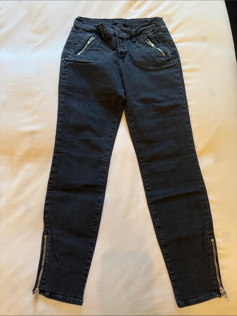 J Brand Black Skinny Jeans with Ankle Zips
